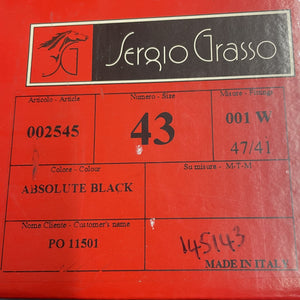 Sergio Grasso Size 43 Black Tall Riding Boot