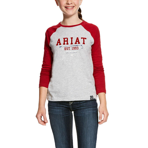 Ariat girls logo flock tee