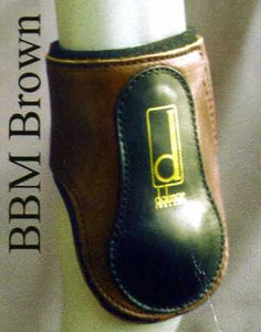 Dalmar showjumping black fetlock boots leather