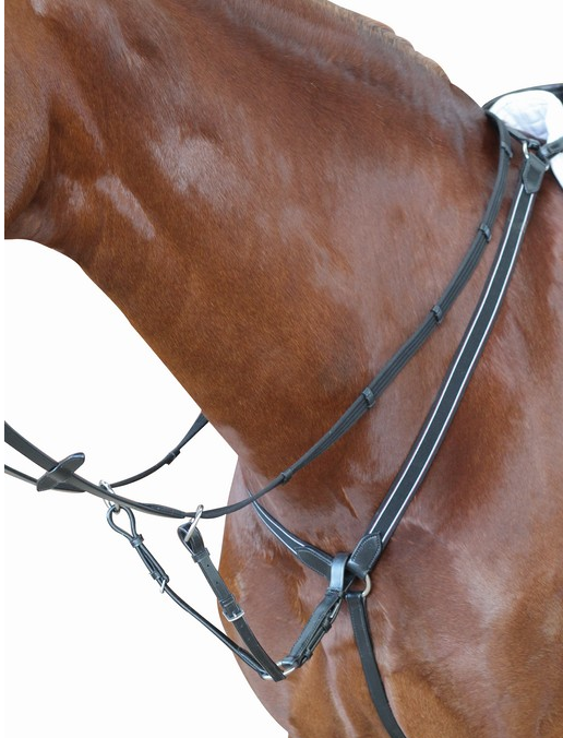 Kincade elastic breastplate with running martingale attachment