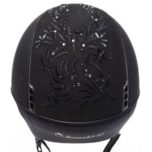 Load image into Gallery viewer, Samshield Shadowmatt Flower Swarovski Majestic Black Riding Helmet