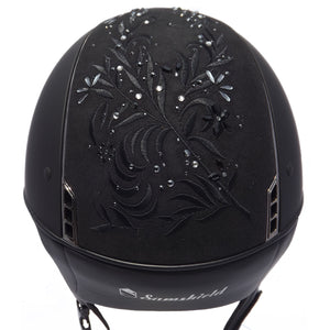 Samshield Shadowmatt Flower Swarovski Majestic Black Riding Helmet