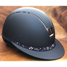 Load image into Gallery viewer, Samshield MissShield Navy Shadowmatt flower band riding hat