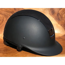 Load image into Gallery viewer, Samshield Shadowmatt Black Alcantara Shield Design Riding Hat